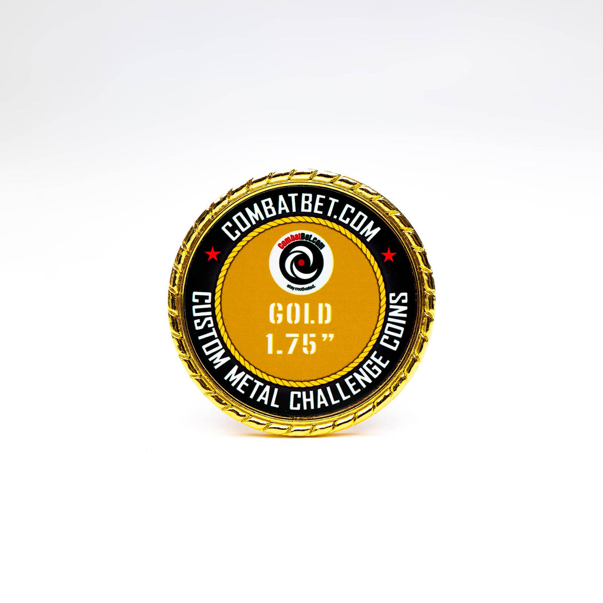 360view 1.75" Custom Metal Challenge Coins Gold Rope Border
